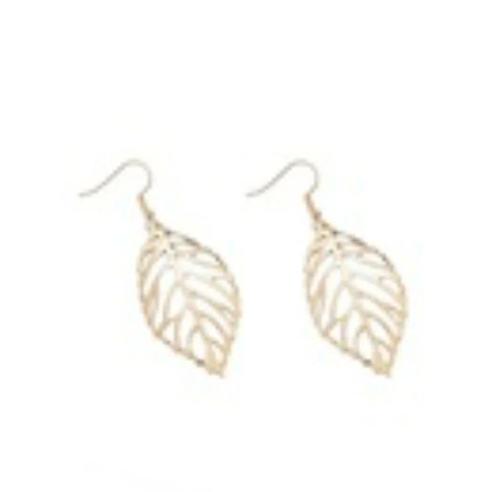 Fashion Simple Mori Metal Leaf Earrings New Leaf Earrings‎